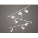 Six Swing Track Bar Light in Satin Nickel