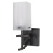 Cubica  Wall Sconce in Textured Black