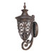 Aston  Arm Up Large Wall Lantern in Dark Plum Bronze