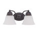Empire  Vanity Light with Frosted White Glass in Mahogany Bronze