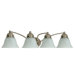 Empire  Vanity Light with Alabaster Glass in Brushed Nickel