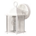  Wall Lantern with Clear Beveled Glass in White