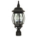 Central Park  Post Lantern in Textured Black