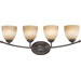 Carousel Four Light Bath Vanity in Sudbury Bronze