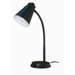 One Light Large Goose Neck Desk Lamp in Black