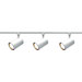 Three Light Straight Cylinder Track Light Kit in White