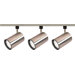 Three Light Straight Cylinder Track Light Kit in Brushed Nickel