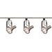Three Light Gimbal Ring Track Light Kit in Brushed Nickel