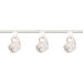 Three Light Square Track Light Kit in White