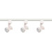 Three Light Kit Line Voltage Gimbal Ring Track Light in White
