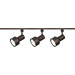 Three Light Step Cylinder Track Light Kit in Russet Bronze