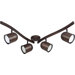 Four Light R30 Swivel Track Light Kit in Russet Bronze