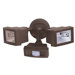 15" Two Light Flood Light with Motion Sensor in Bronze