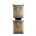Rain Two Light Vanity Light in Hammered Ore
