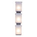 Rain Three Light Vanity Light in Hammered Ore with Frosted Grass Shade