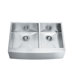 36" Stainless Steel Double Bowl Farmhouse Kitchen Sink Set