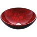 Red/Gold Fusion Tempered Glass Vessel Sink