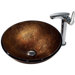 Bronco Glass Vessel Sink and Single Lever Faucet Set