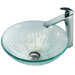 Molded Ice Vessel Sink and L-Shaped Faucet Set