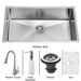 Stainless Steel Undermount Kitchen Sink and Faucet Set