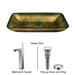 Rectangular Glass Vessel Sink and Modern Faucet Set