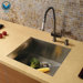 Undermount Single Bowl Kitchen Sink with Faucet and Soap Dispenser in Satin