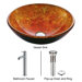 Livorno Glass Vessel Sink with Faucet in Chrome