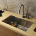 30" x 19" Undermount Single Bowl Kitchen Sink with Faucet and Soap Dispenser in Satin