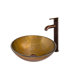 Atlantis Glass Vessel Sink with Faucet in Oil Rubbed Bronze