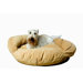 Velvet Microfiber Bolster Dog Bed in Caramel