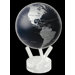4.5" Blue and Silver Metallic Globe