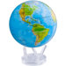 8.5" Blue Oceans Relief Map Globe with Crystal Base