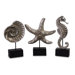 3 Piece Coastal Theme Table Top Figurine Set with Stand