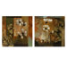 Damask Floral Oil On Canvas (Set of 2)