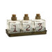 Oscar Glass Bottles in Metal Tray (Set of 3)