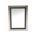 Manhattan Mirror in Silver and Black