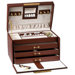 Paris Weave Jewelry Box with Three Drawers in Genuine Leather