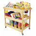 Hardwood Utility Cart with Four Casters