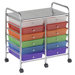 12-Drawer Double-Wide Mobile Organizer