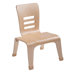 12" Birch Low and Wide Bentwood Classroom Chair in Natural