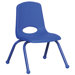 12" Plastic Stack Chair with Matching Painted Legs