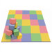 Patchwork Mat & Toddler Blocks Set in Pastel Colors