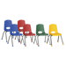 14" Plastic Stack Chair with Chrome Legs (Set of 6)