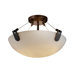 Fusion Three Light Semi Flush Bowl