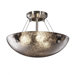 Fusion 14" Square Semi Flush Bowl with Finials