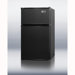 Refrigerator Freezer with Crisper Cover Glass Type in Black