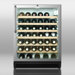 Wine Cellar with Interior Light in Stainless Steel