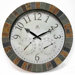 Indoor/Outdoor 18"  Weather Clock With Slate Mosaic Border