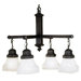 Bungalow Alabaster Swirl 4 Light Chandelier
