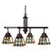 Mission Tiffany Prairie Wheat 4 Light Chandelier